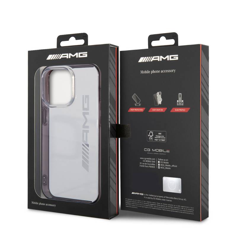 Apple iPhone 14 Pro Max Case AMG Transparent Black Frame Design Cover - 3
