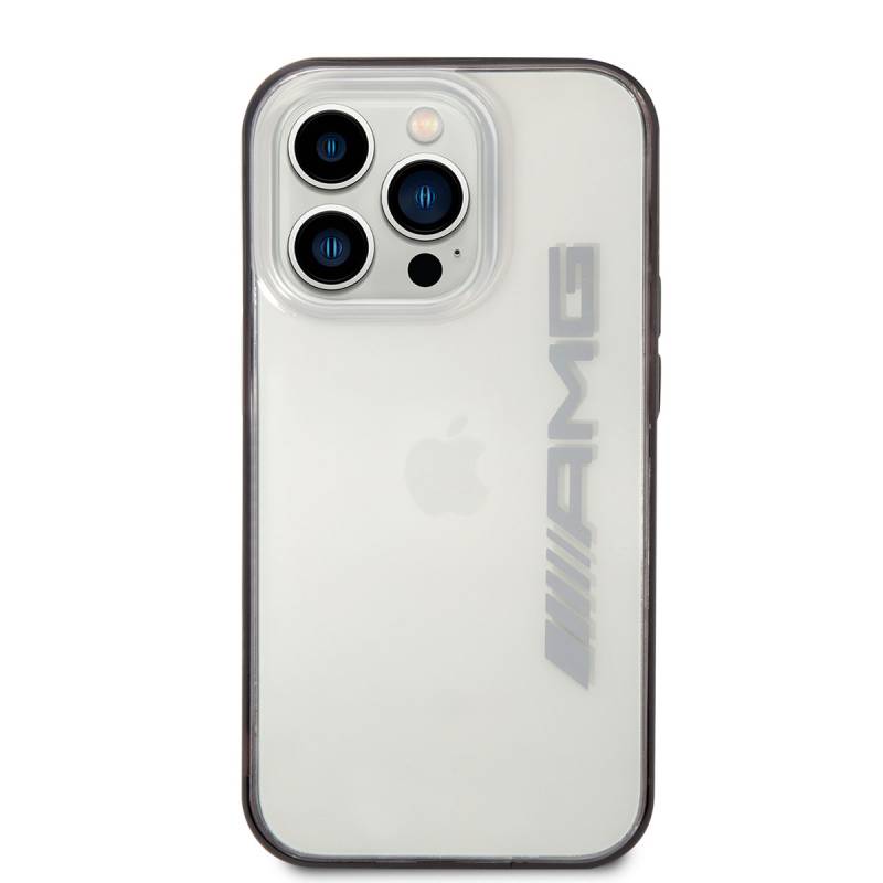 Apple iPhone 14 Pro Max Case AMG Transparent Black Frame Design Cover - 5