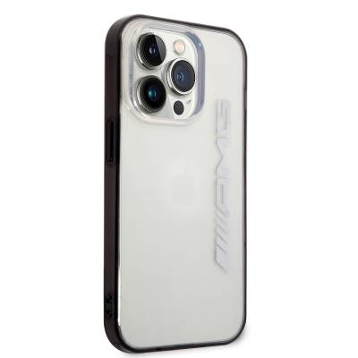 Apple iPhone 14 Pro Max Case AMG Transparent Black Frame Design Cover - 8