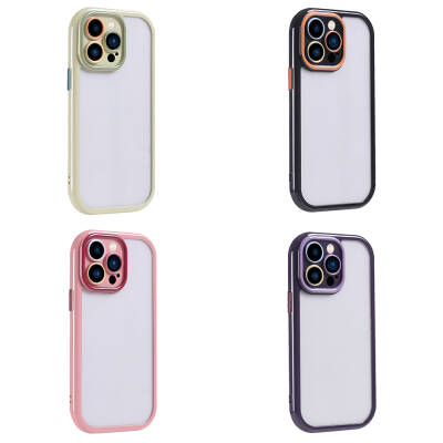 Apple iPhone 14 Pro Max Case Camera Protected Colorful Edge Frame Design Zore Vitamin Cover - 3