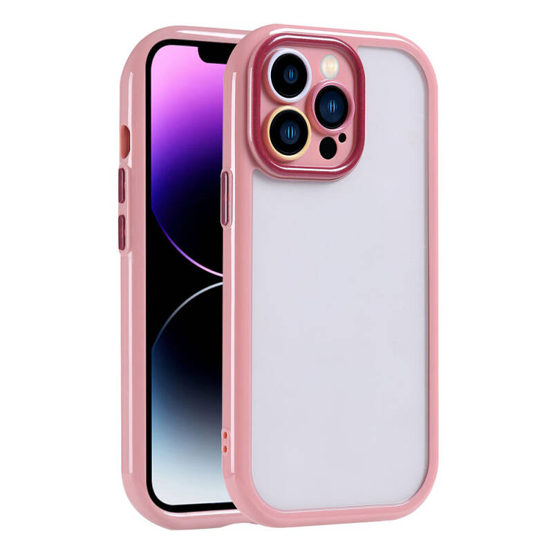 Apple iPhone 14 Pro Max Case Camera Protected Colorful Edge Frame Design Zore Vitamin Cover - 6