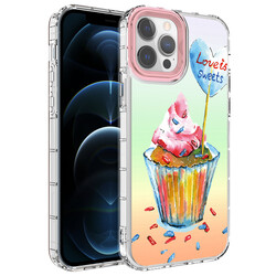 Apple iPhone 14 Pro Max Case Camera Protected Colorful Patterned Hard Silicone Zore Korn Cover - 17