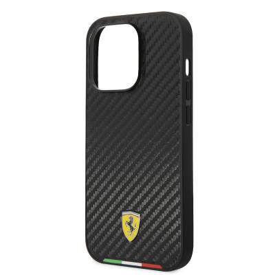 Apple iPhone 14 Pro Max Case Ferrari Magsafe Carbon Italian Flag Design Cover with Charger - 2