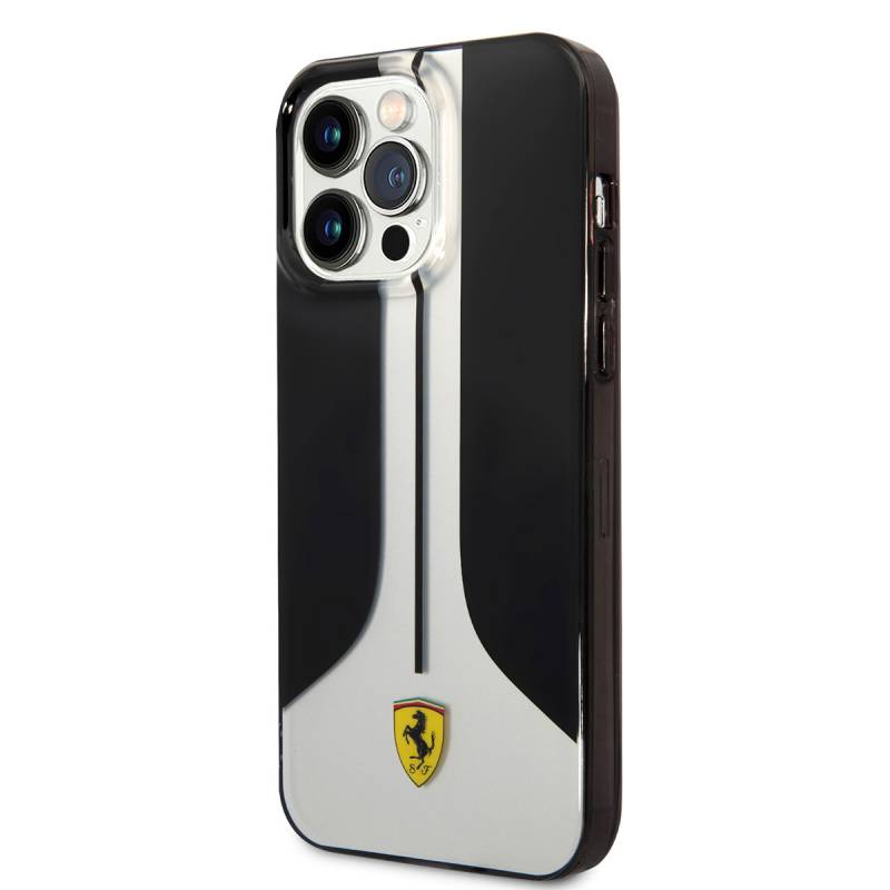 Apple iPhone 14 Pro Max Case Ferrari Original Licensed 296 Striped Design Cover - 4