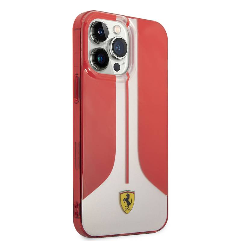 Apple iPhone 14 Pro Max Case Ferrari Original Licensed 296 Striped Design Cover - 9