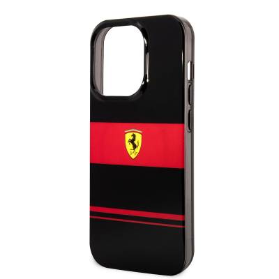 Apple iPhone 14 Pro Max Case Ferrari Original Licensed Horizontal Striped Design Cover with Magsafe Charging Feature - 5