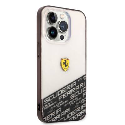 Apple iPhone 14 Pro Max Case Ferrari Transparent Bottom Printed Design Cover - 8