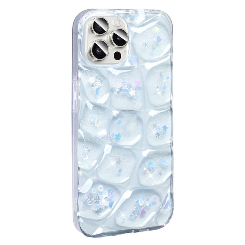 Apple iPhone 14 Pro Max Case Glittery 3D Patterned Zore Hacar Cover - 5