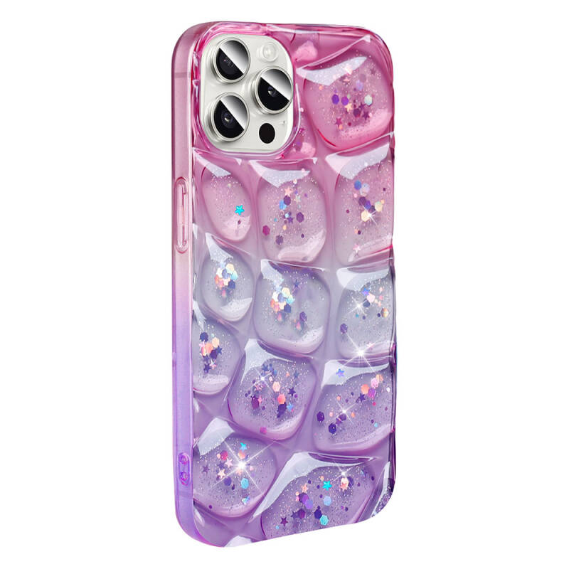 Apple iPhone 14 Pro Max Case Glittery 3D Patterned Zore Hacar Cover - 7