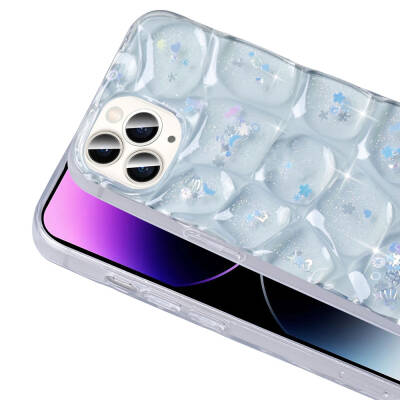 Apple iPhone 14 Pro Max Case Glittery 3D Patterned Zore Hacar Cover - 6