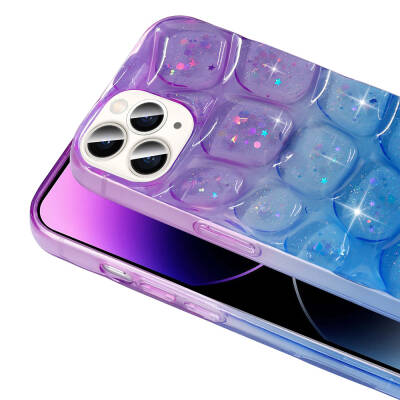 Apple iPhone 14 Pro Max Case Glittery 3D Patterned Zore Hacar Cover - 3