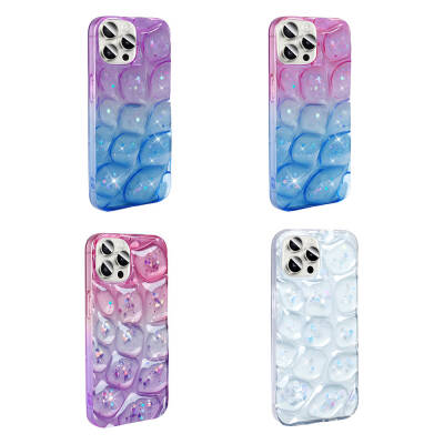 Apple iPhone 14 Pro Max Case Glittery 3D Patterned Zore Hacar Cover - 4