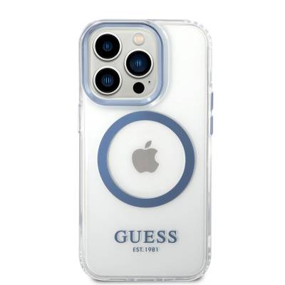 Apple iPhone 14 Pro Max Case GUESS Magsafe Charging Capable Metal Camera Frame Cover - 7