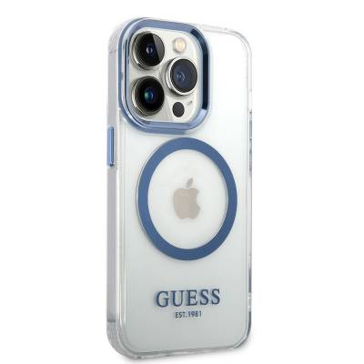 Apple iPhone 14 Pro Max Case GUESS Magsafe Charging Capable Metal Camera Frame Cover - 8