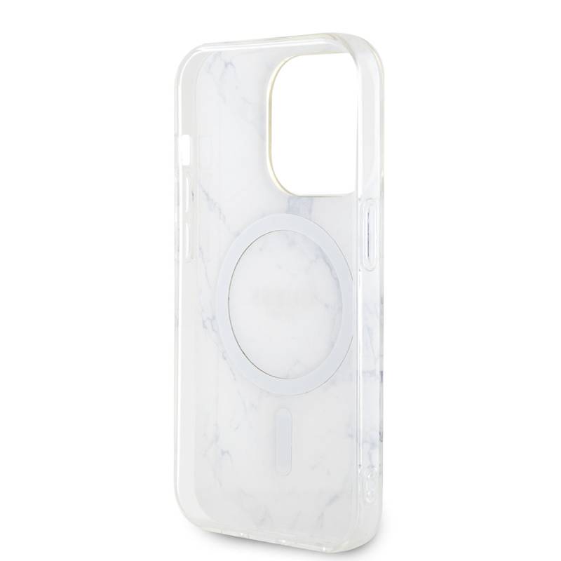 Apple iPhone 14 Pro Max Case GUESS Magsafe Marble Pattern Cover with Charging - 3