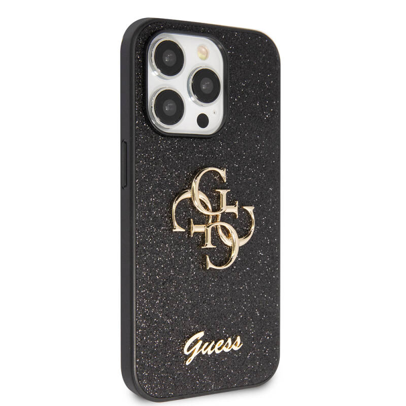 Apple iPhone 14 Pro Max Case Guess Original Licensed 4G Glitter Cover with Large Metal Logo - 7