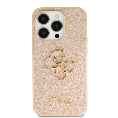Apple iPhone 14 Pro Max Case Guess Original Licensed 4G Glitter Cover with Large Metal Logo - 18