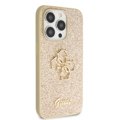 Apple iPhone 14 Pro Max Case Guess Original Licensed 4G Glitter Cover with Large Metal Logo - 19