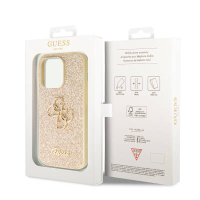 Apple iPhone 14 Pro Max Case Guess Original Licensed 4G Glitter Cover with Large Metal Logo - 23