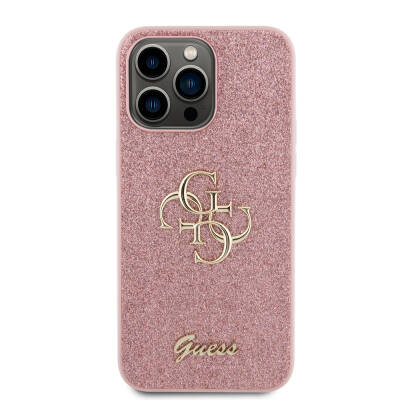 Apple iPhone 14 Pro Max Case Guess Original Licensed 4G Glitter Cover with Large Metal Logo - 12