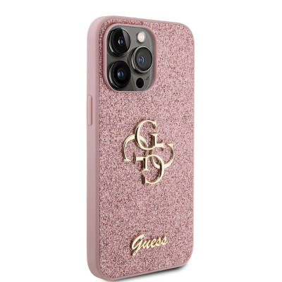 Apple iPhone 14 Pro Max Case Guess Original Licensed 4G Glitter Cover with Large Metal Logo - 13