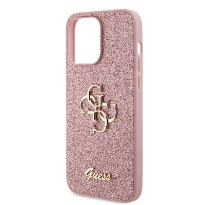 Apple iPhone 14 Pro Max Case Guess Original Licensed 4G Glitter Cover with Large Metal Logo - 15