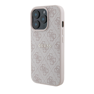 Apple iPhone 14 Pro Max Case Guess Original Licensed Magsafe Charging Featured 4G Pattern Text Logo Cover - 12