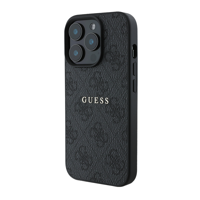 Apple iPhone 14 Pro Max Case Guess Original Licensed Magsafe Charging Featured 4G Pattern Text Logo Cover - 19