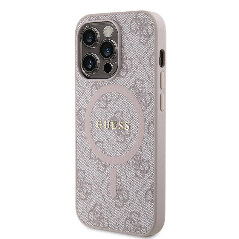 Apple iPhone 14 Pro Max Case Guess Original Licensed Magsafe Charging Featured 4G Patterned Text Logo Cover - 6