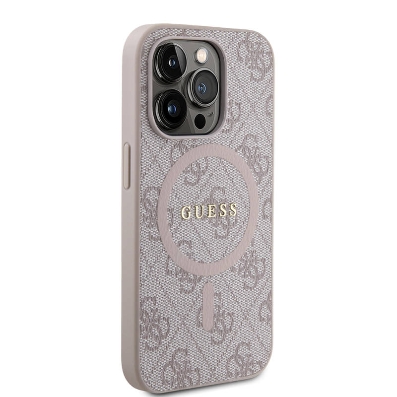 Apple iPhone 14 Pro Max Case Guess Original Licensed Magsafe Charging Featured 4G Patterned Text Logo Cover - 9