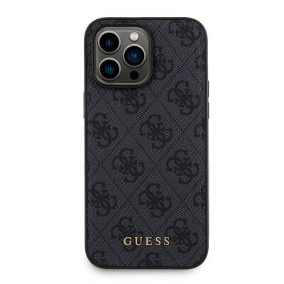 Apple iPhone 14 Pro Max Case Guess Original Licensed Magsafe Charging Features 4G Patterned Cover with Text Logo + Powerbank 5000mAh 2in1 Set - 5