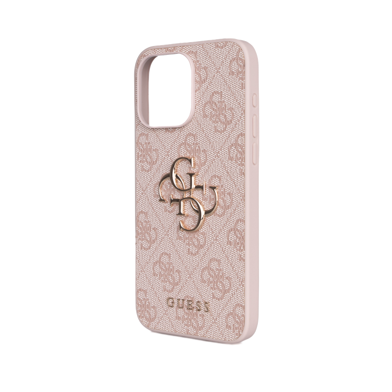 Apple iPhone 14 Pro Max Case Guess Original Licensed PU Leather 4G Large Metal Logo Crossbody Strap Cover - 8
