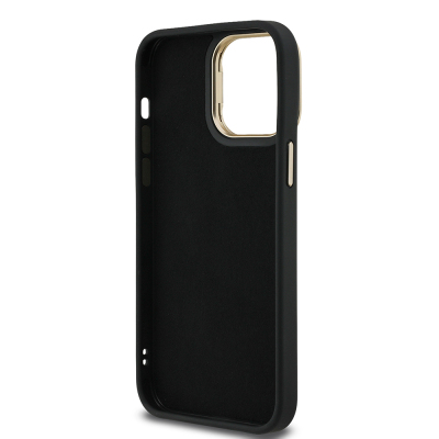 Apple iPhone 14 Pro Max Case Guess Original Licensed PU Leather 4G Patterned Metal Big 4G and Text Logo Camera Stand Cover - 11