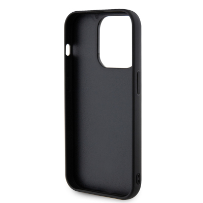 Apple iPhone 14 Pro Max Case Guess Original Licensed PU Leather Metal Text Logo Quilted Cover - 8