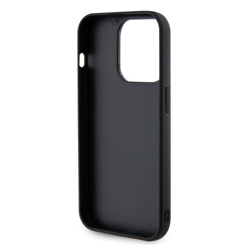 Apple iPhone 14 Pro Max Case Guess Original Licensed PU Leather Metal Text Logo Quilted Cover - 8