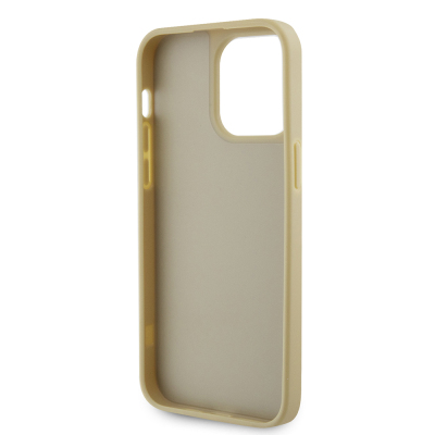 Apple iPhone 14 Pro Max Case Guess Original Licensed Stone Back Surface Triangle Logo Cover - 11