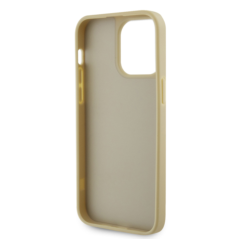 Apple iPhone 14 Pro Max Case Guess Original Licensed Stone Back Surface Triangle Logo Cover - 11