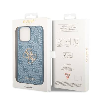 Apple iPhone 14 Pro Max Case GUESS PU Leather Big Metal Logo Design Cover - 14