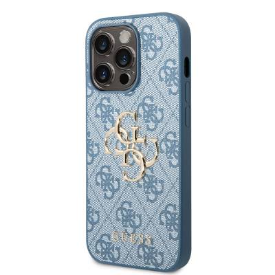 Apple iPhone 14 Pro Max Case GUESS PU Leather Big Metal Logo Design Cover - 16