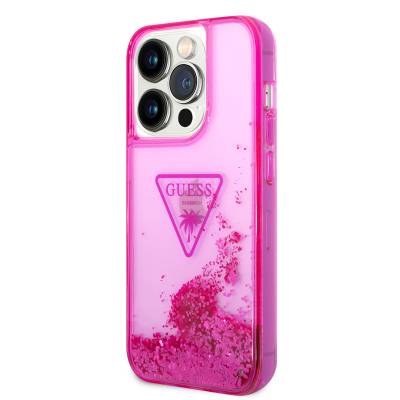 Apple iPhone 14 Pro Max Case GUESS Transparent Liquid Glitter Design Cover - 2