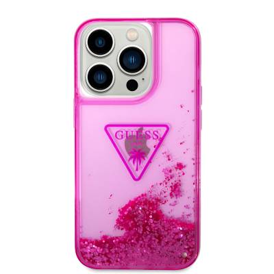 Apple iPhone 14 Pro Max Case GUESS Transparent Liquid Glitter Design Cover - 3