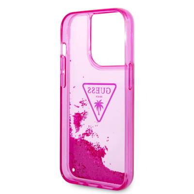 Apple iPhone 14 Pro Max Case GUESS Transparent Liquid Glitter Design Cover - 6