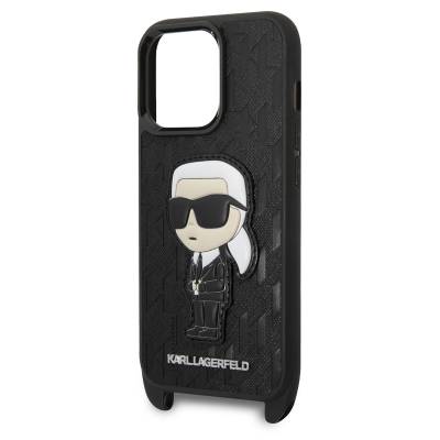 Apple iPhone 14 Pro Max Case Karl Lagerfeld Karl Design Cover with Neck Strap - 6