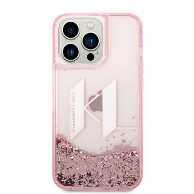 Apple iPhone 14 Pro Max Case Karl Lagerfeld Liquid Glitter Design Cover - 5