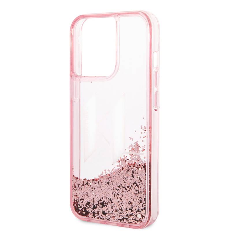 Apple iPhone 14 Pro Max Case Karl Lagerfeld Liquid Glitter Design Cover - 7