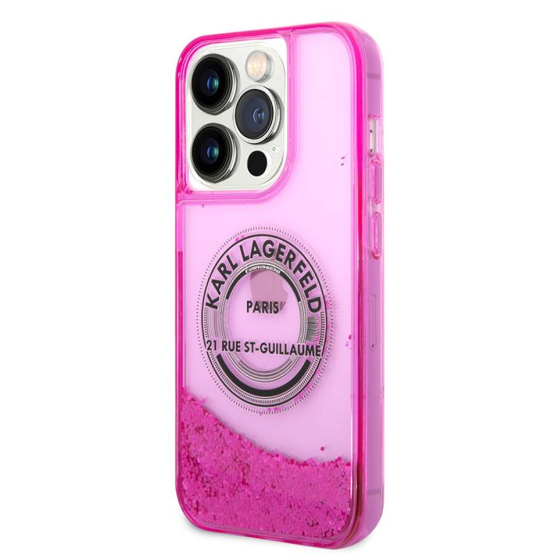 Apple iPhone 14 Pro Max Case Karl Lagerfeld Liquid Glitter RSG Design Cover - 2