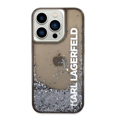 Apple iPhone 14 Pro Max Case Karl Lagerfeld Liquid Glittery Elong Design Cover - 3