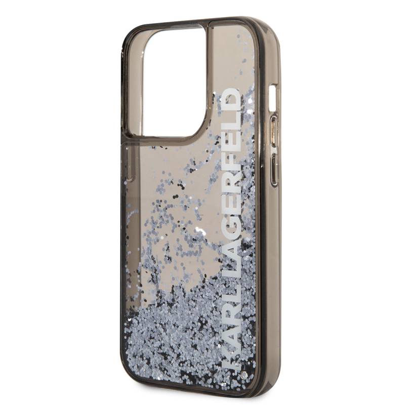 Apple iPhone 14 Pro Max Case Karl Lagerfeld Liquid Glittery Elong Design Cover - 5