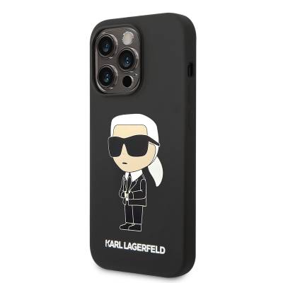 Apple iPhone 14 Pro Max Case Karl Lagerfeld Magsafe Silicone Karl Design Cover with Charger - 2