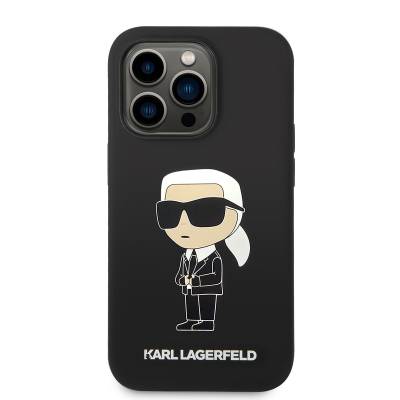 Apple iPhone 14 Pro Max Case Karl Lagerfeld Magsafe Silicone Karl Design Cover with Charger - 3